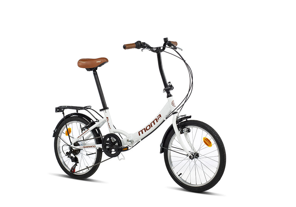 Moma Bikes Bicicleta Electrica Plegable Urbana Ebike20.2, Aluminio SHIMANO  7v, Batería Litio 36V 16Ah